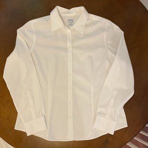 Brooks Brothers Fitted Non-Iron Stretch Supima Cotton Dress Shirt Size 16